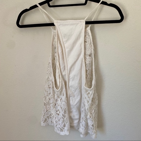 Free People White Lace Tank With Open Back - Picture 5 of 11